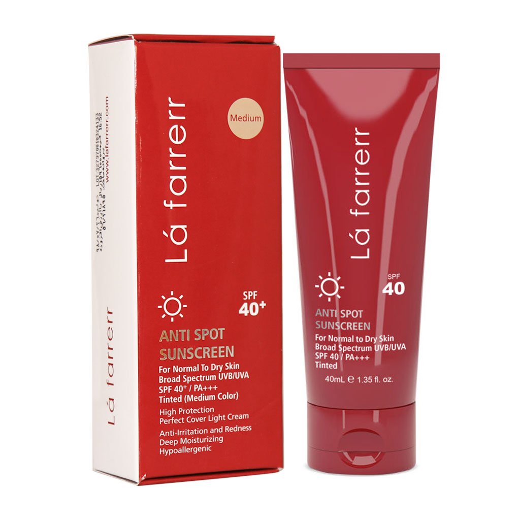Lafarrerr anti spot tinted sunscreen cream for dry skin