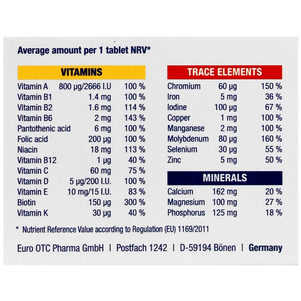 مولتی ویتامین کامپلت یوروویتال