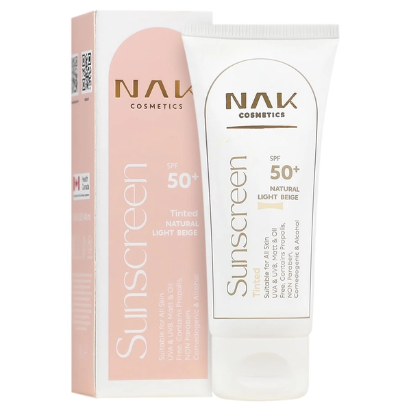 کرم ضد آفتاب انواع پوست ناک SPF50 (بژ روشن)